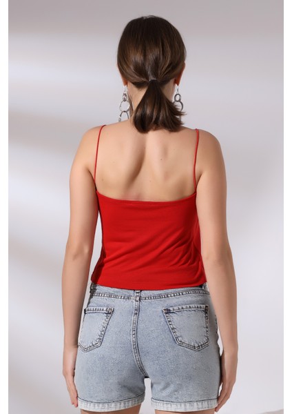 Lastik Askılı Kısa Atlet 19282 Kırmızı fırsatları