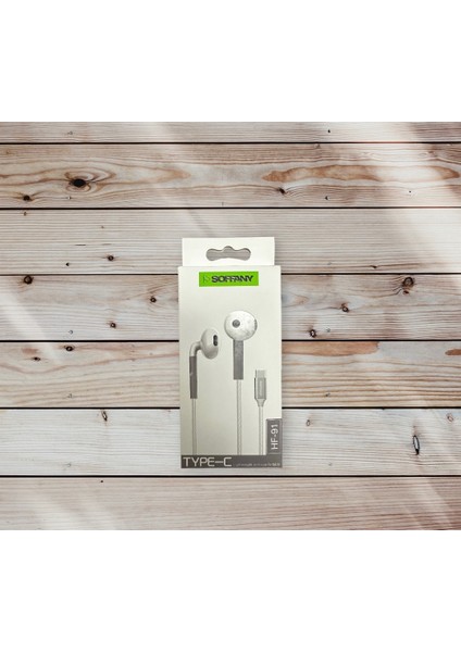 HF91-002 Type-C Girişli Kablolu Kulaklık Siyah