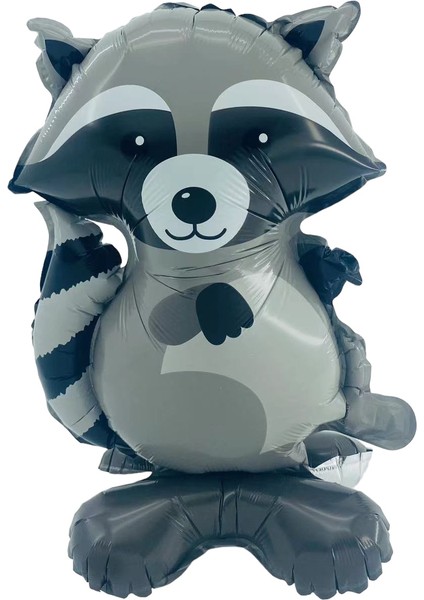 Ayaklı Rakun Folyo Balon 58X42 cm