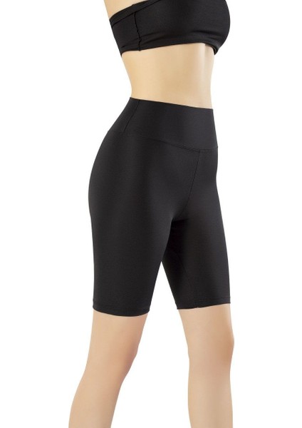 4097 Yüksek Bel Diz Üstü Dalgıç Şort