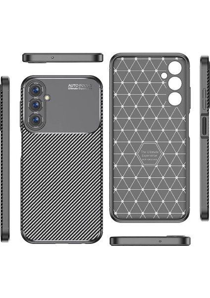 Samsung Galaxy A05S Kılıf Negro Karbon Fiber Silikon + Ekran Koruyucu Nano