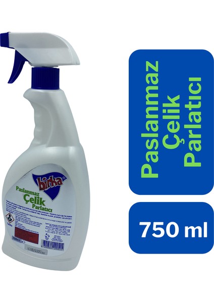 Krom Paslanmaz Çelik Yüzey Parlatıcısı 750 Ml. x 6 Adet