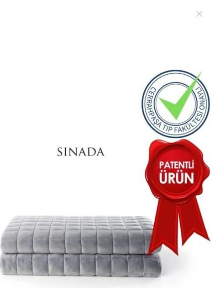 Ağırlıklı Battaniye Montessori Yorganı 3 kg Gri 104X152 %100 Pamuk 4 Mevsim Kullanılabilir