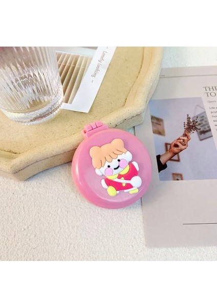 Kawai Teddy Coco Bear Ayıcık Şeftali Avokado Gökkuşağı Kolay Saç Açma Aynalı Tarama Fırça Tarak