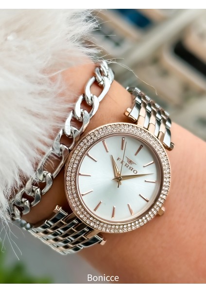 Marka Yeni Sezon Rose Renk, Çelik Kordon, Kutusunda Sade Model Kadın Kol Saati+Bileklik fiyatları
