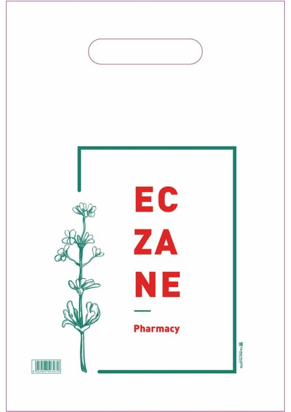 Yilmazambalaj Eczane Poşeti El Geçme Tomurcuk Baskılı 17X27 cm 20 kg 6000 Adet