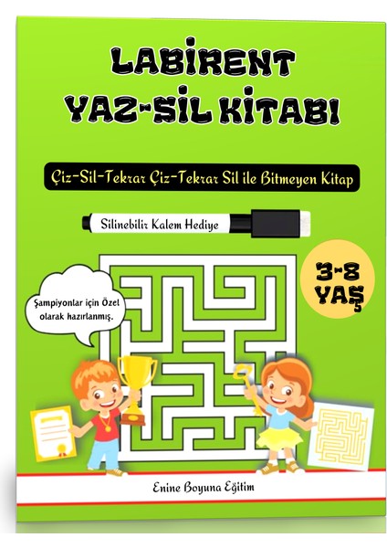 Labirent Yaz-Sil Kitabı + Kalem