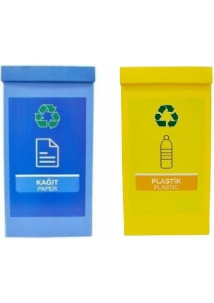 Geri Dönüşüm Kutusu Plastik Atık ve Kağıt Atık Dönüşüm Kutusu