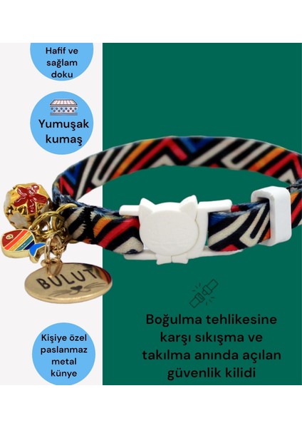 Güvenlik Kilitli Kedi Tasması 1 cm indirimleri