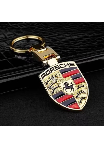 Porsche Metal Anahtarlık Gold Renk 718 911 Boxster Cayman Panamera Taycan Cayanne Macan fiyatları
