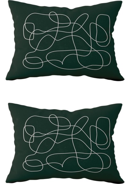 Çift Taraflı Dikdörtgen Kırlent Kılıf 2'li DS37