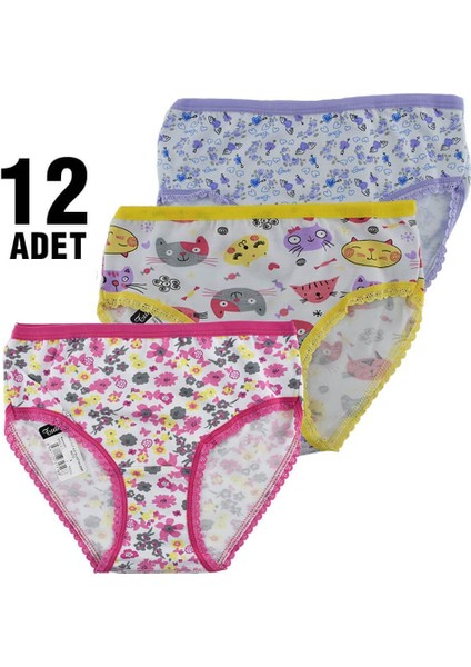 Elestan Empirme Kız Çocuk Slip Külot 12'li fiyatları