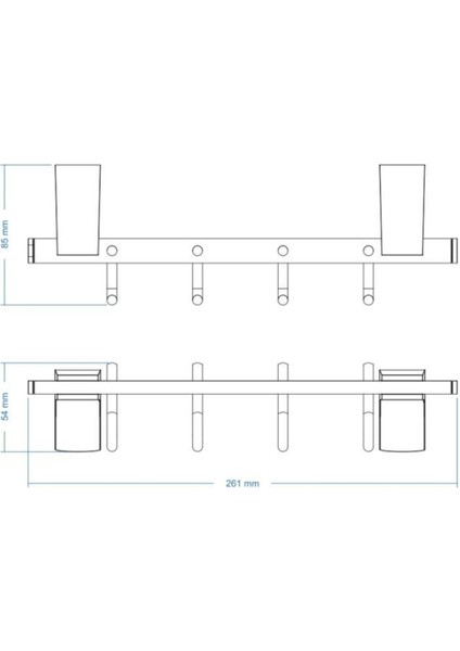 F1 Set Askılık 4lü Mat Siyah