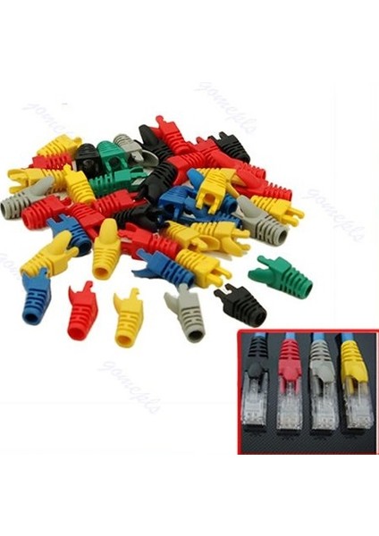 RJ45 Jack Kılıfı Siyah 100 Adet (Yeni Nesil)