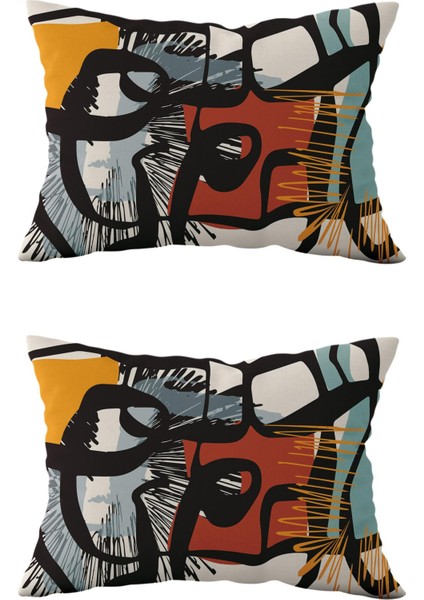 Çift Taraflı Dikdörtgen Kırlent Kılıf 2'li DS22