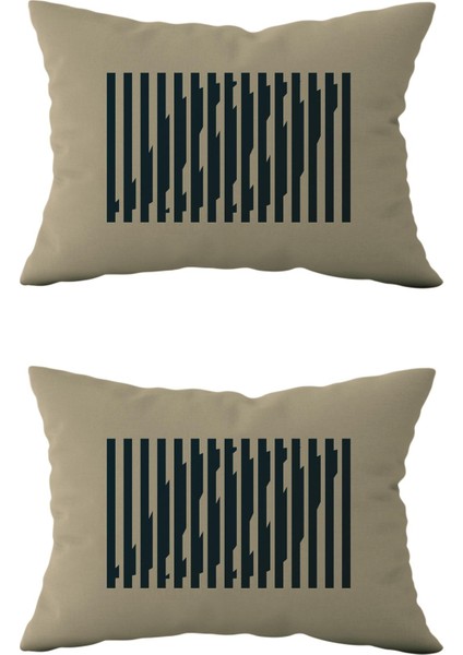 Çift Taraflı Dikdörtgen Kırlent Kılıf 2'li DS34