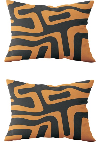 Çift Taraflı Dikdörtgen Kırlent Kılıf 2'li DS12