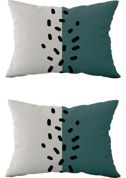 Çift Taraflı Dikdörtgen Kırlent Kılıf 2'li DS35