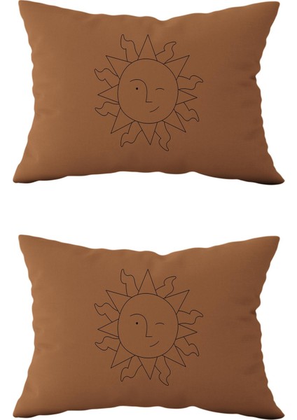 Çift Taraflı Dikdörtgen Kırlent Kılıf 2'li DS56