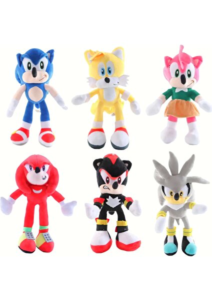 Threemb Toys Sonic Yüksek Kalite Peluş Kirpi Silver