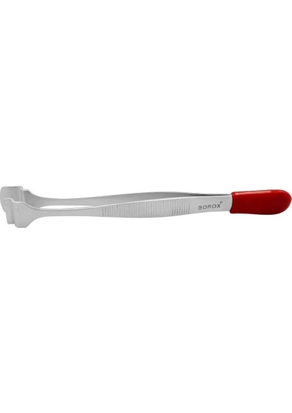 Penset 12cm Paslanmaz Çelik Geniş Uçlu Filtre Kağıdı Cımbızı - 10 Adetlik Toptan Set