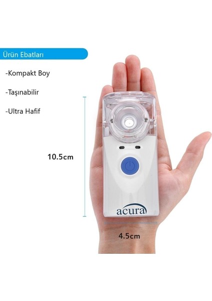 Tekno Trust Pilli, USB Kablolu, Yetişkin ve Çocuk Maske Mesh Nebulizatör modelleri