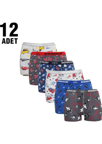 503 Desenli Erkek Çocuk Boxer Short 12'li fiyatları