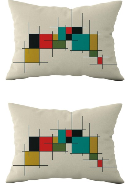 Çift Taraflı Dikdörtgen Kırlent Kılıf 2'li DS19