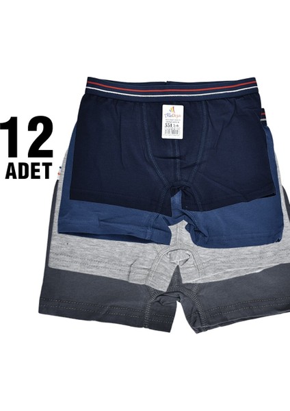 Aldeza 551 Düz Erkek Çocuk Boxer 12'li fiyatları