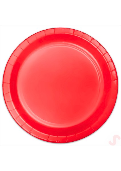 Kırmızı Karton Tabak - 23CM x 8 Adet fiyatları