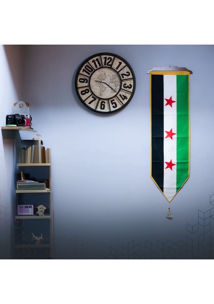 Duvara Için Suriye Özgür Kanvas Bayrağı