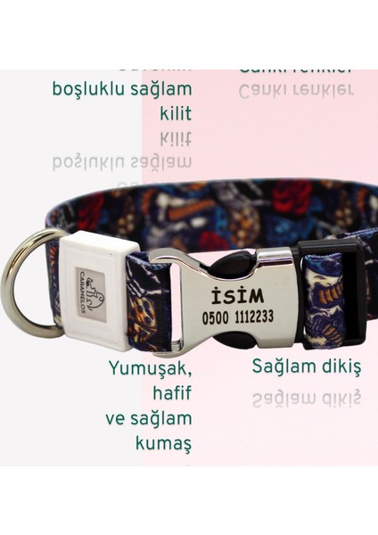 Kişiye Özel Isimli Künyeli Orta ve Büyük Irk Ayarlanabilir Köpek Boyun Tasması 2,5 cm indirimleri