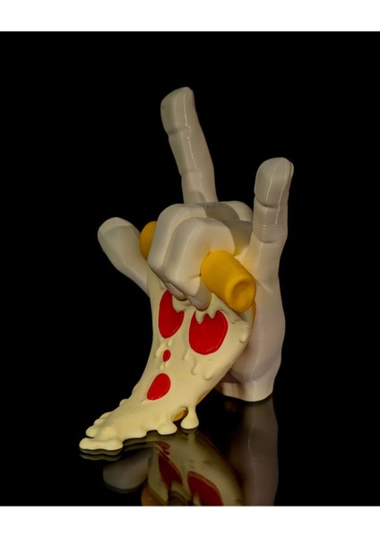 Ninja Kaplumbağalar Pizza Dilimi Boyalı Figür Italyan Pizza Masaüstü Dekoratif Obje 15CM