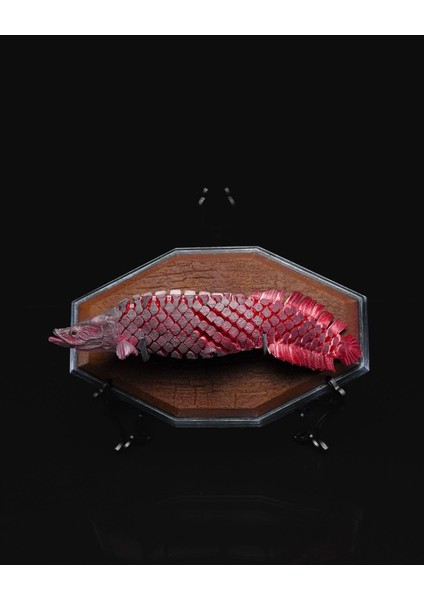 Pirarucu Arapaima Balığı Dekoratif Obje Kırmızı Balık Hareketli Oyuncak 20CM