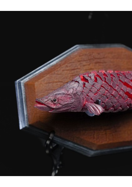 Pirarucu Arapaima Balığı Dekoratif Obje Kırmızı Balık Hareketli Oyuncak 20CM