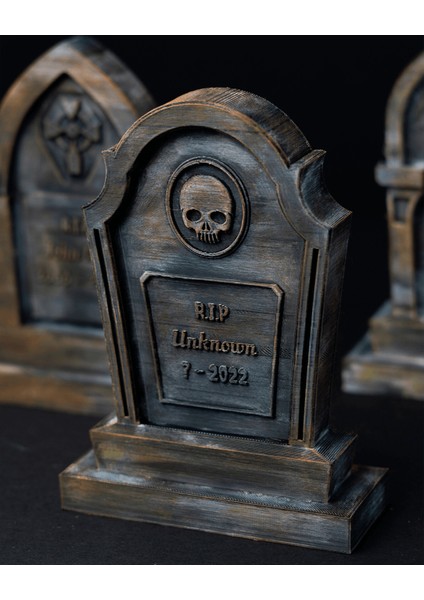 Kişiye Özel Halloween R.ı.p Mezar Taşı Masaüstü Obje Cadılar Bayramı Mezar Taşı Dekor 3'lü Set