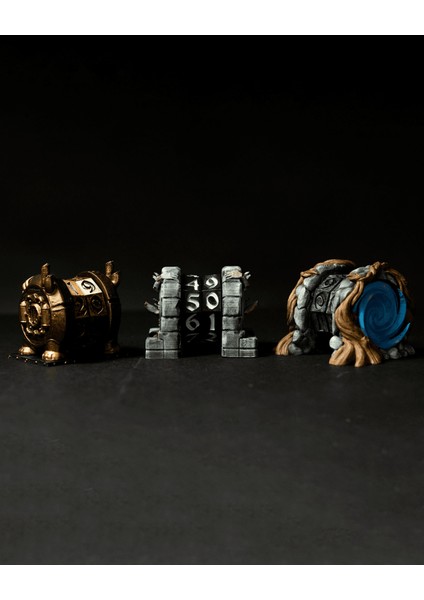 Ortaçağ 3lü Yaşam Sayacı Masaüstü Dekoratif Obje