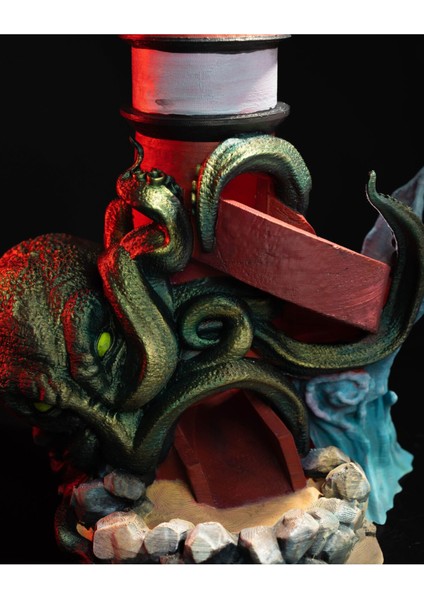 Sualtı Ahtapot Kolları Zar Kulesi Kraken Zar Atıcı Masaüstü Dekoratif Obje modelleri