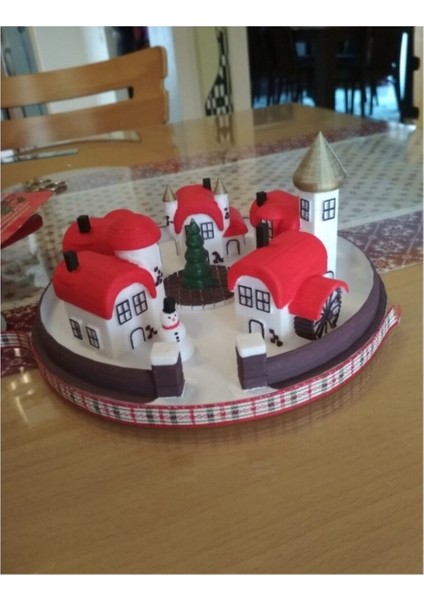 Christmas Town Yılbaşı Köyü Boyalı Biblo fiyatları