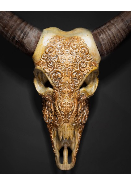 Bill Skull Şeytani Kafatası Işlemeli 27 cm (Dev Boy)