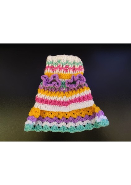 Handpet Rainbow Gerçek El Örmesi Kedi Köpek Kazağı