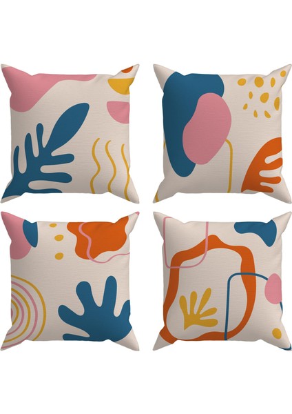 Abstract 4'lü Kırlent Kılıf DS95