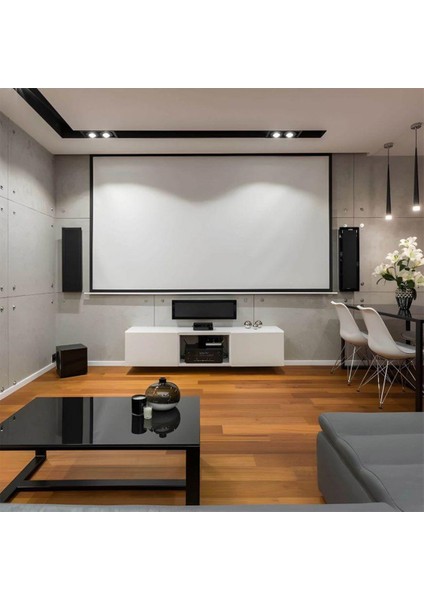 Powermaster PM-23756 Storlu Projeksiyon Perdesi 240X200 Tam Beyaz Dayanıklı Malzeme