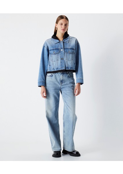 Teknik Kumaş Mix Denim Mont