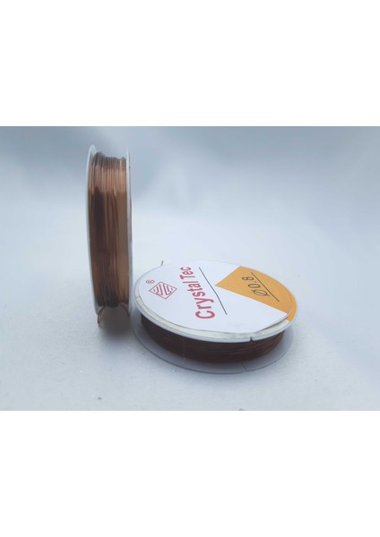 Kahverengi Renkte 0,8 mm Kalınlıkta Silikonlu Lastik Misina (2 Adet) (Her Bir Makara 5 Mt)