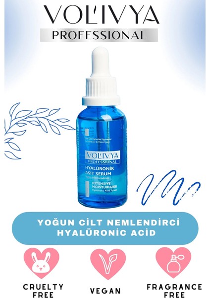 Yoğun Cilt Nemlendirici Hyalüronik Asit Serum Tüm Cilt Tipleri İçin 30 ml Aydınlatıcı Etki