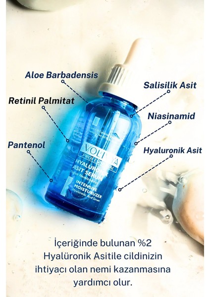 Yoğun Cilt Nemlendirici Hyalüronik Asit Serum Tüm Cilt Tipleri İçin 30 ml Aydınlatıcı Etki fiyatları