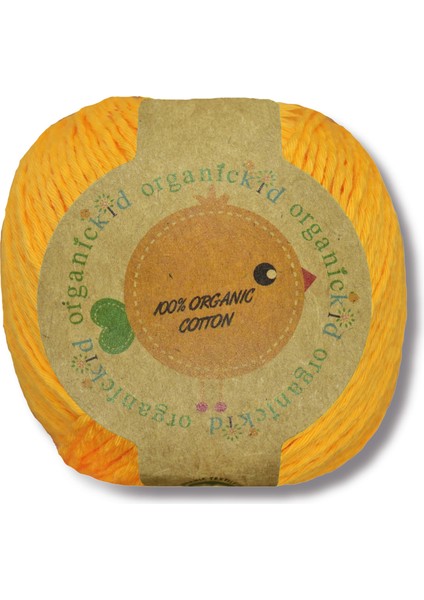 Organik Pamuk Amigurumi Punch 50 gr El Örgü Ipi Ayçiçeği Sarısı - Sunflower