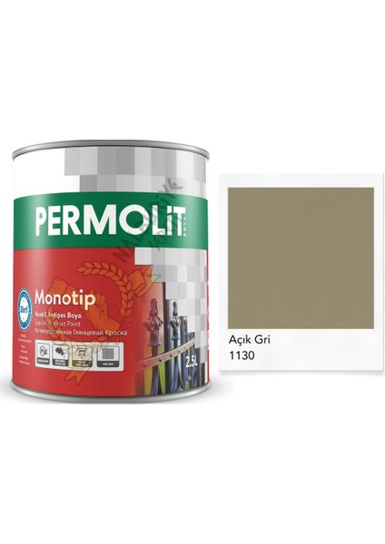 Monotip Astarlı Antipas Boya Açık Gri 0.75 Lt.