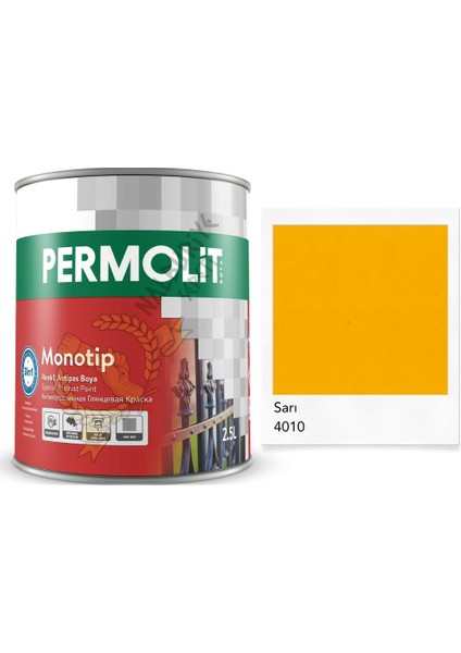 Monotip Astarlı Antipas Boya Sarı 0.75 Lt.